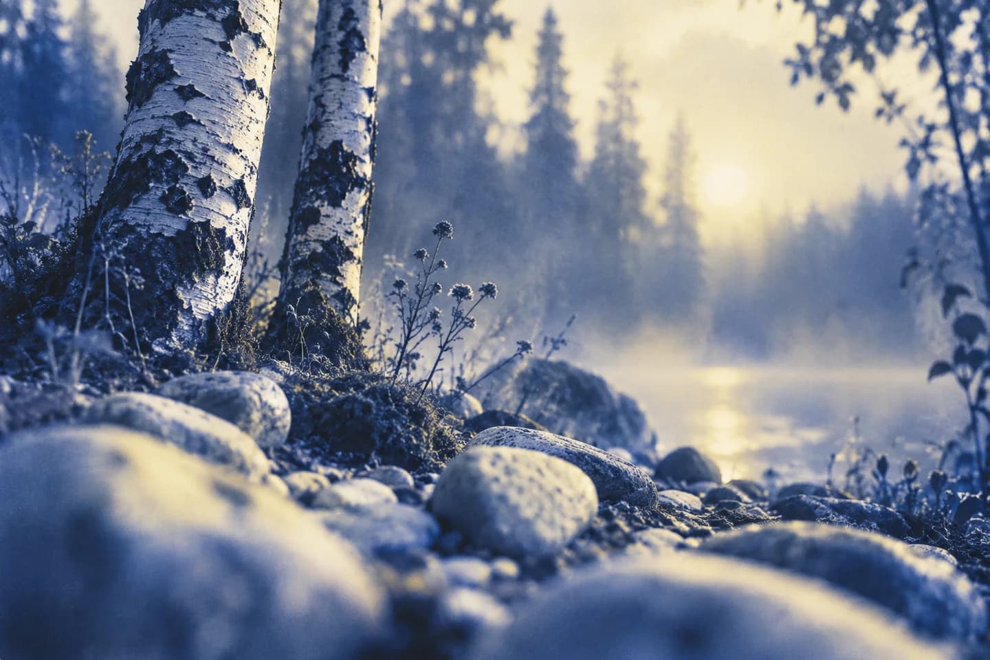 Blue photographic reference with soft grain 8