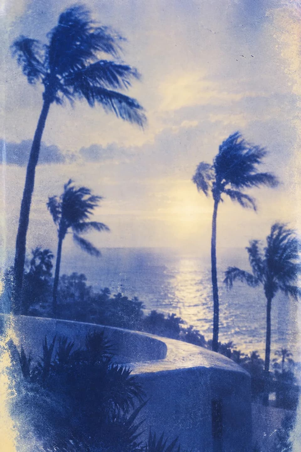 Blue photographic reference with soft grain 11