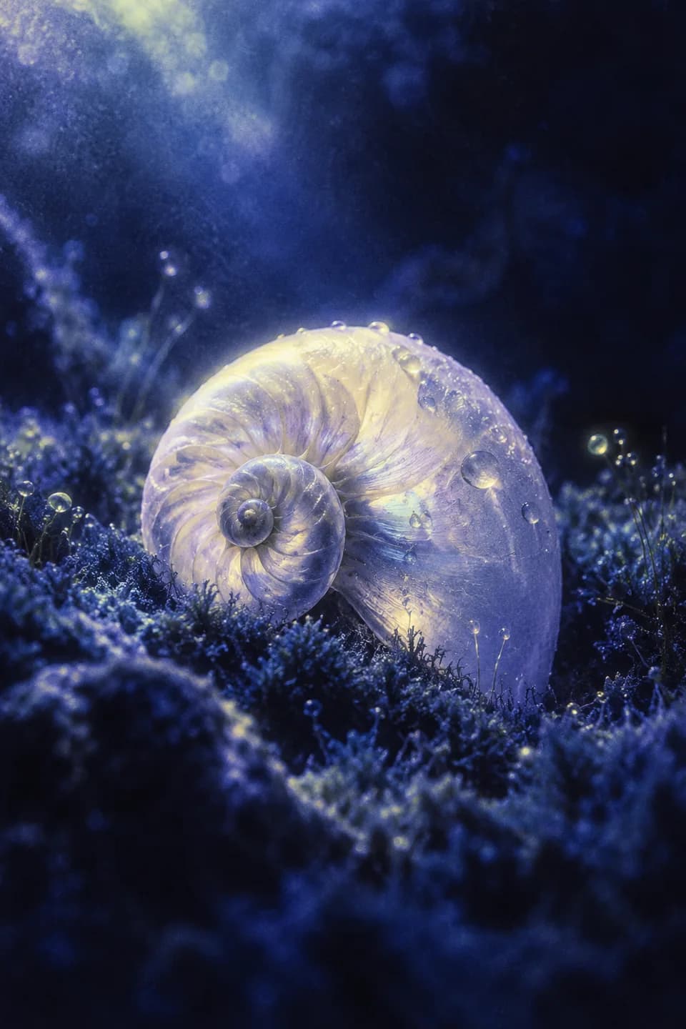 Blue photographic reference with soft grain 17