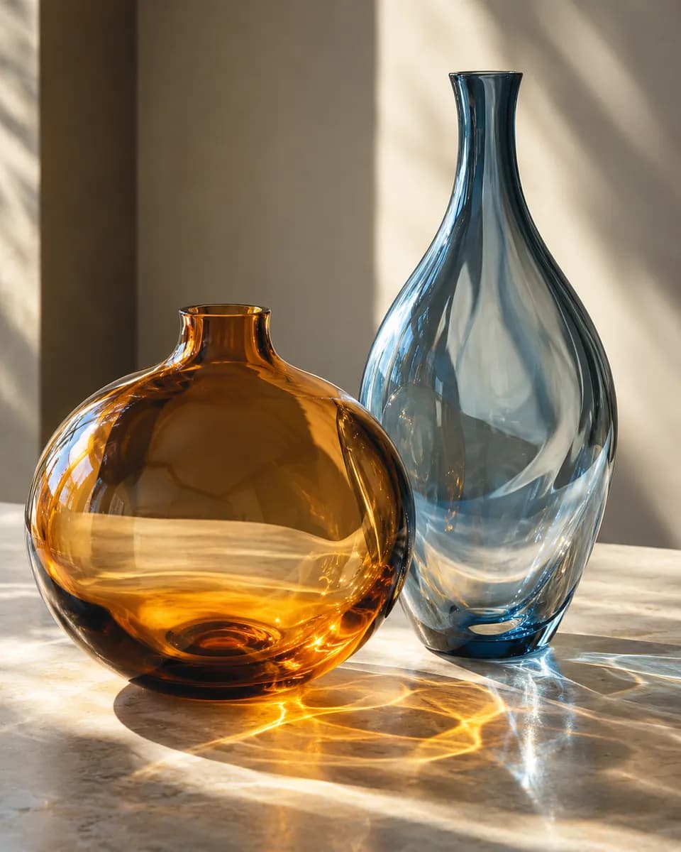 Glass and refraction reference 8