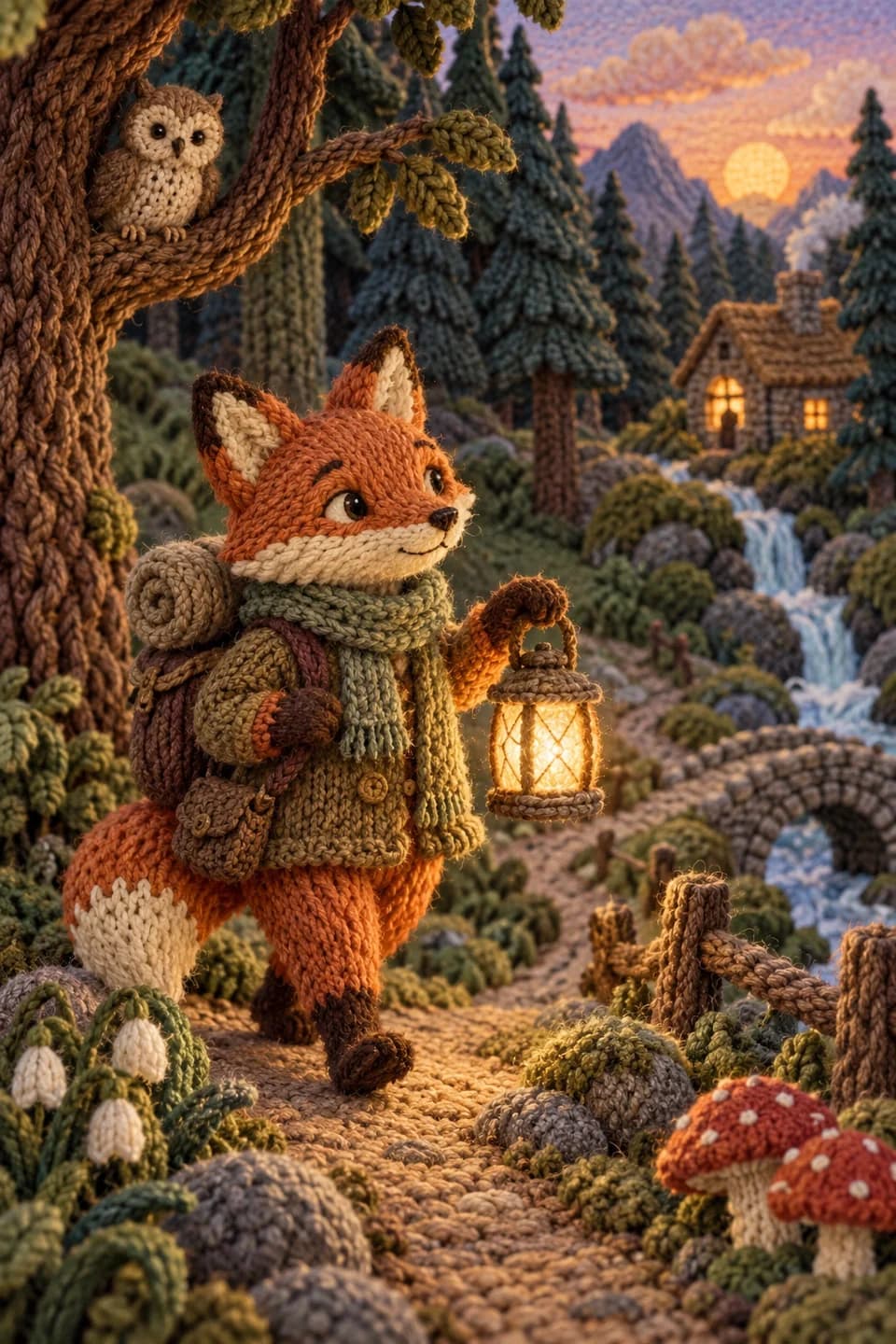 Knitted fairytale artwork 7