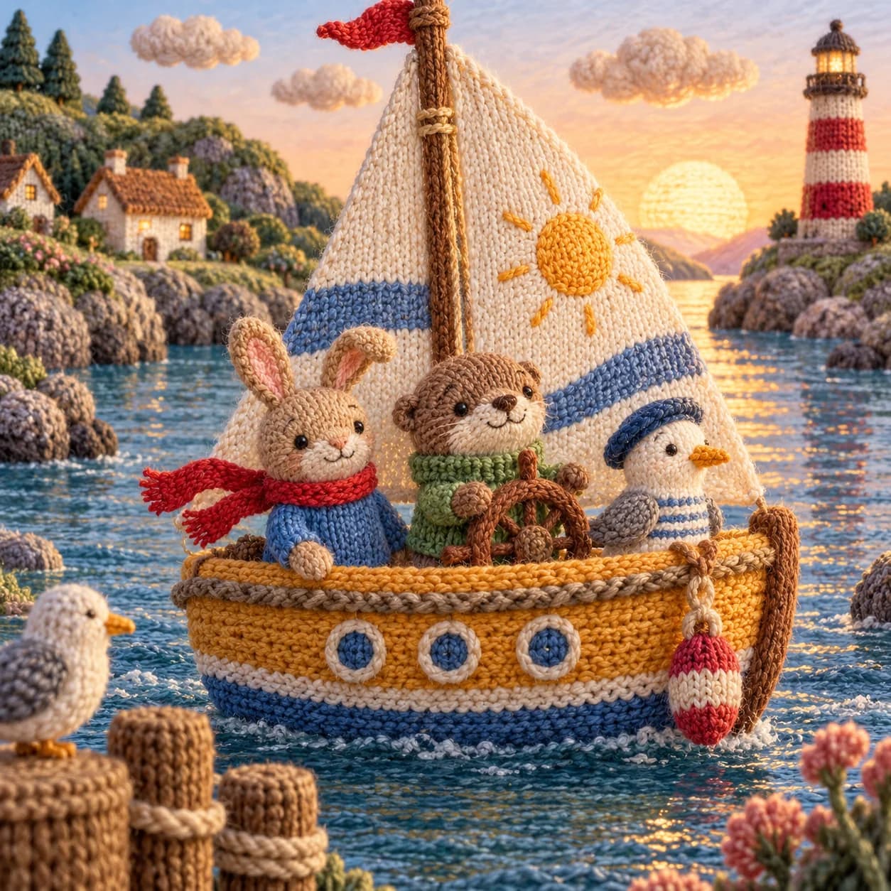Knitted fairytale artwork 9