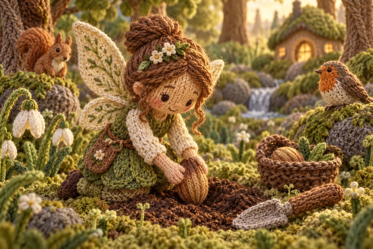 Knitted fairytale artwork 11