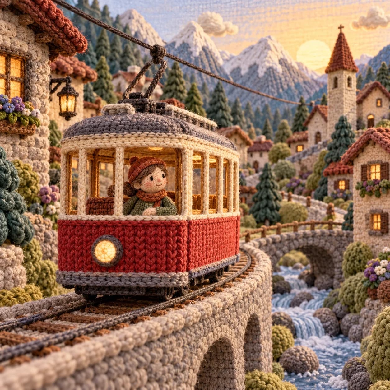 Knitted fairytale artwork 12