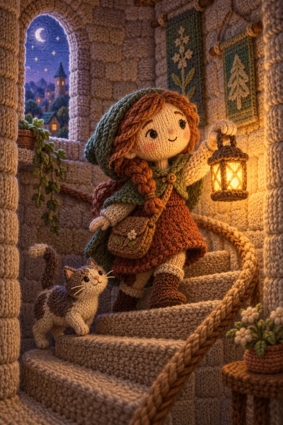 Knitted fairytale artwork 13
