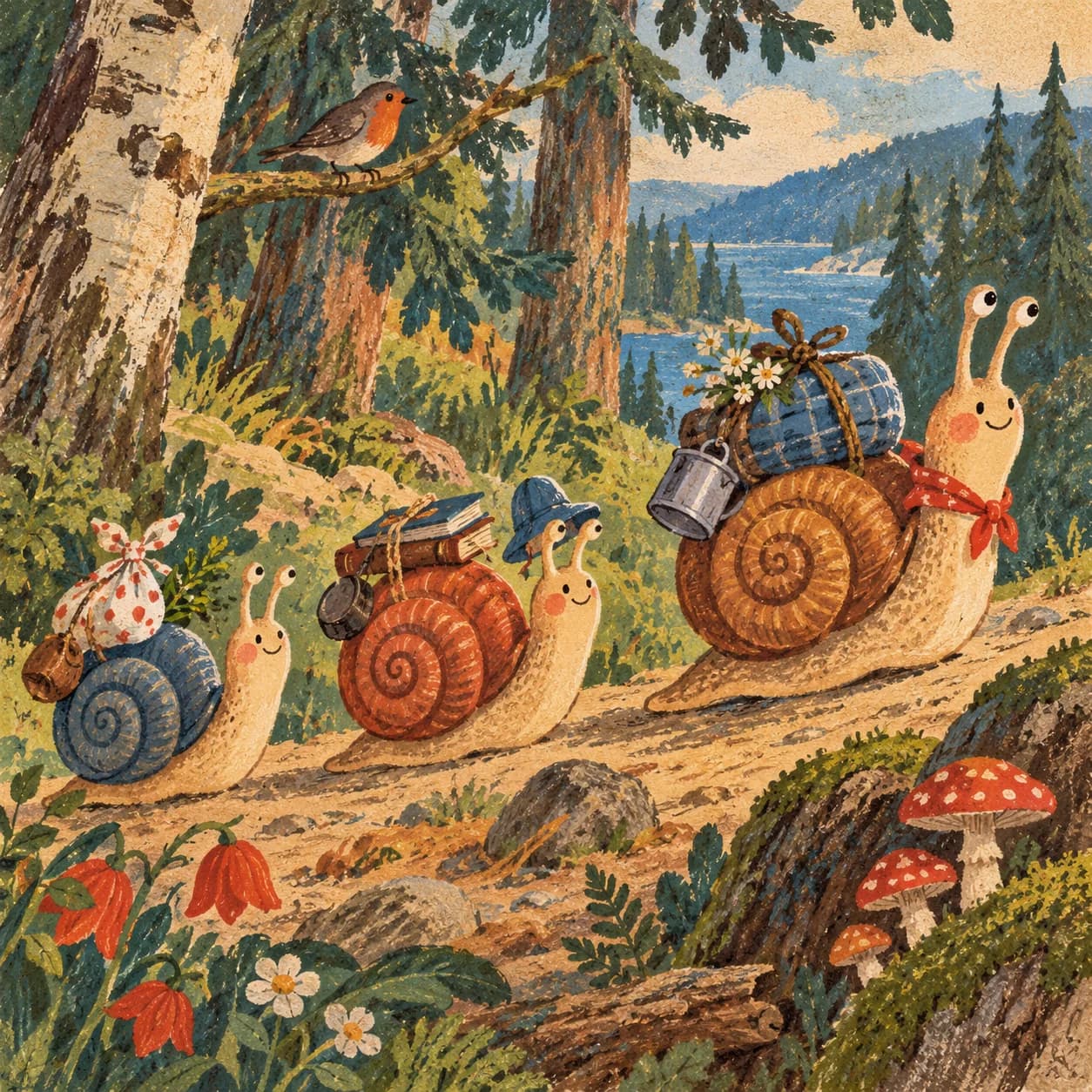 Soviet-style children's illustration artwork 6