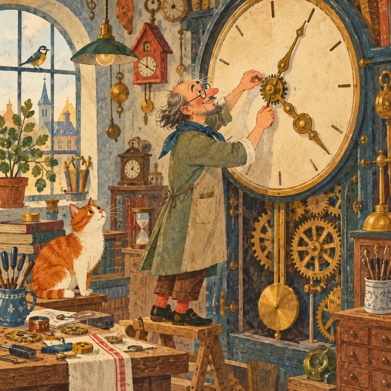 Soviet-style children's illustration artwork 9