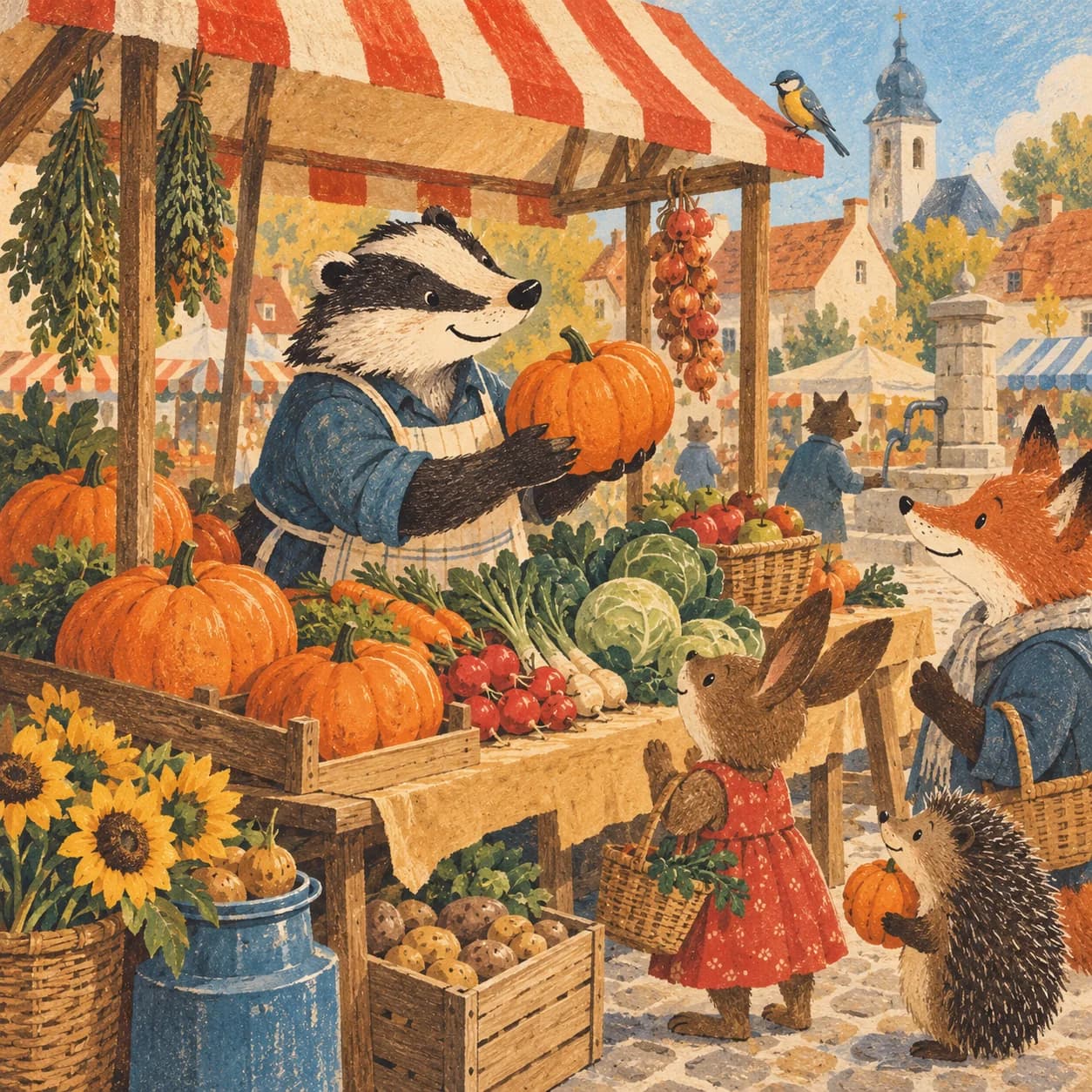 Soviet-style children's illustration artwork 15