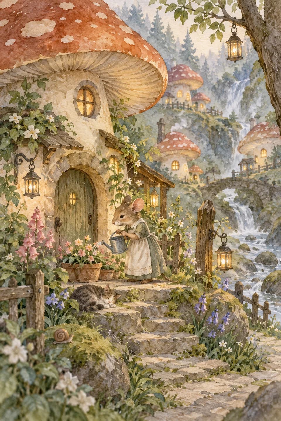 Watercolour fairytale artwork 13