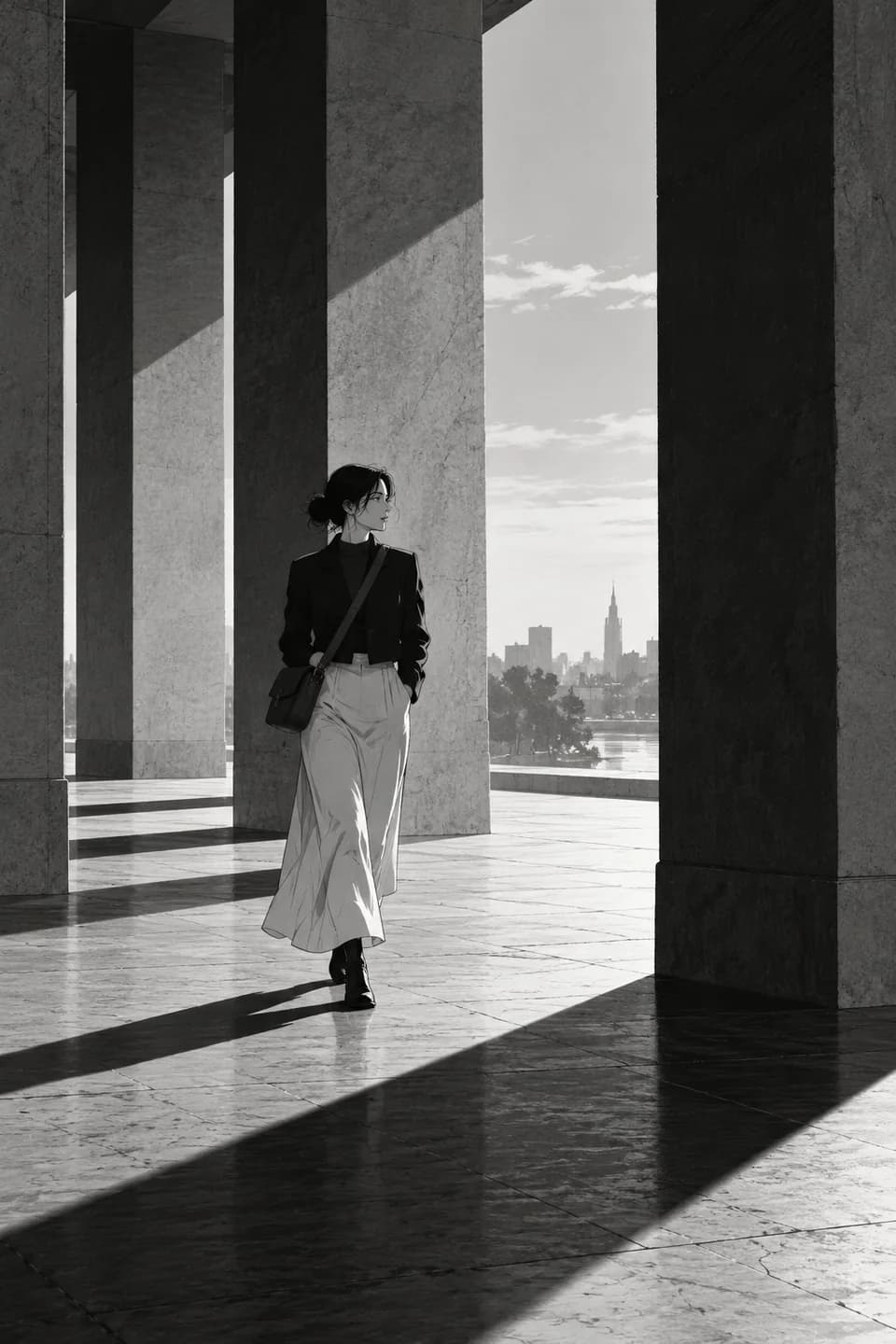 Cinematic black-and-white reference 14