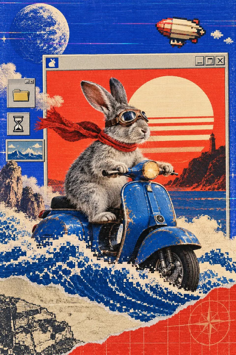Pixel collage with retro interfaces 5
