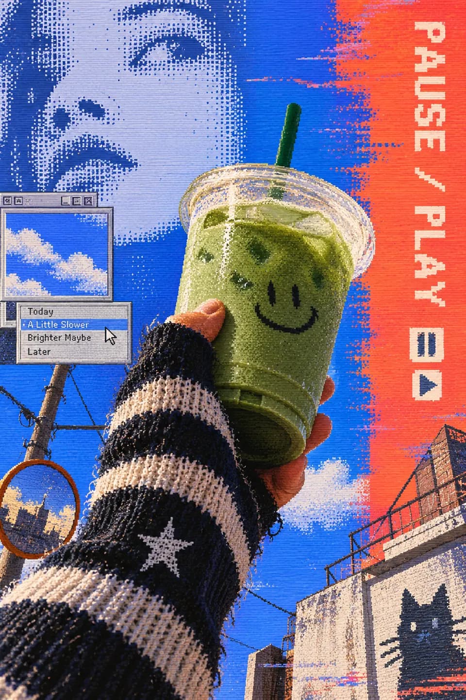 Pixel collage with retro interfaces 6