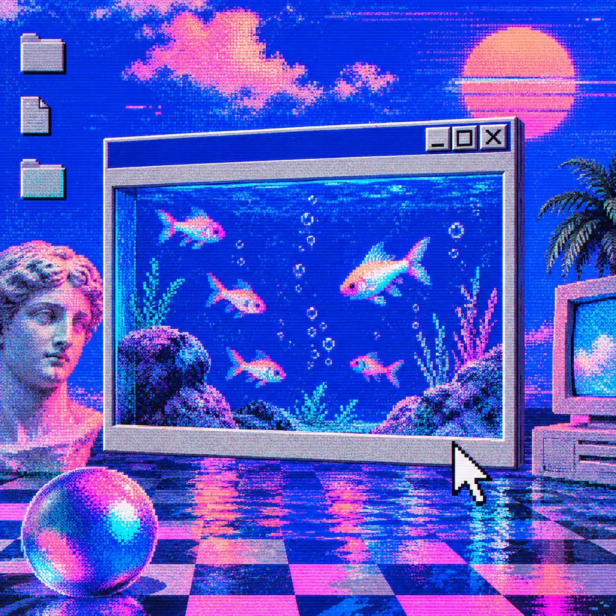 Pixel collage with retro interfaces 10