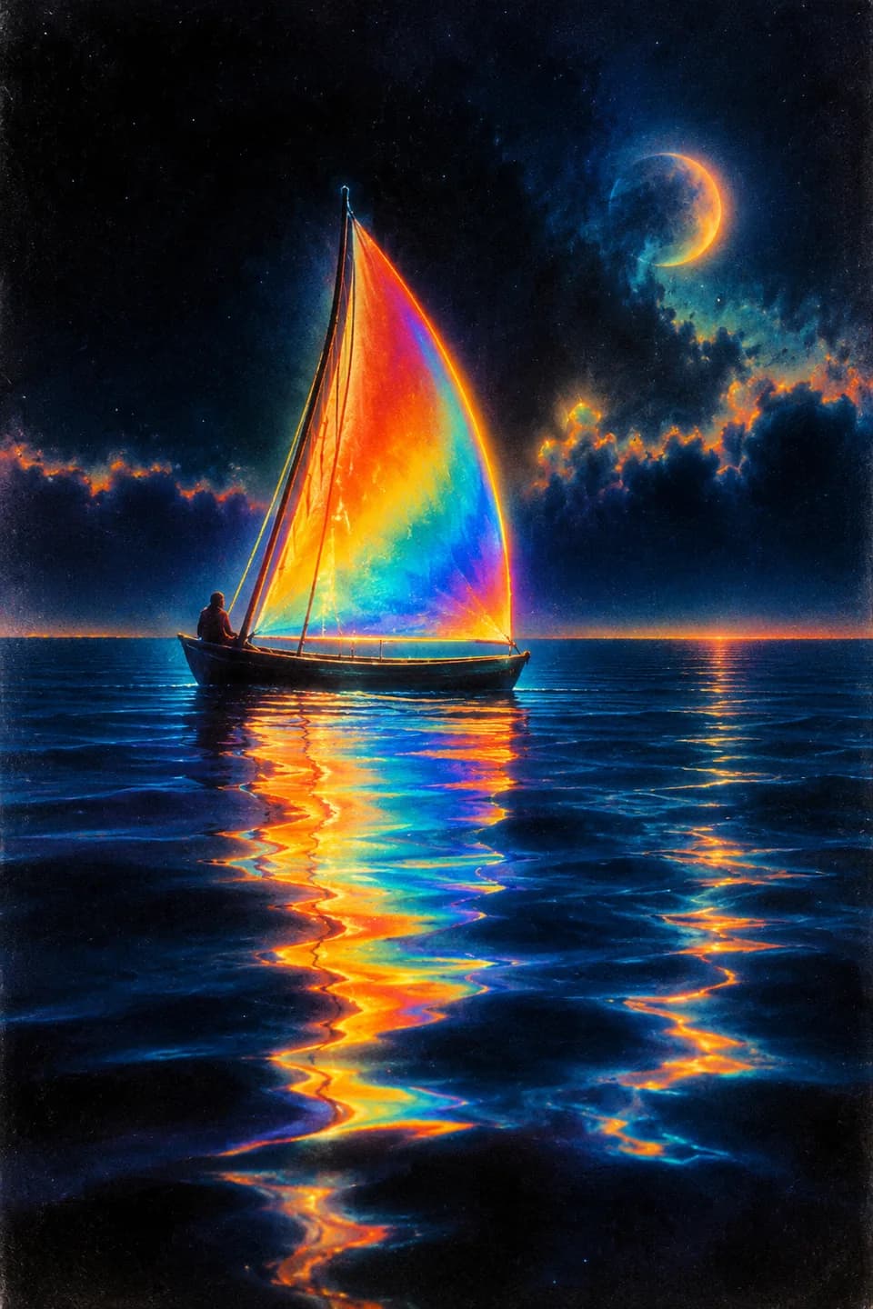 Surreal reference with rainbow glow 10