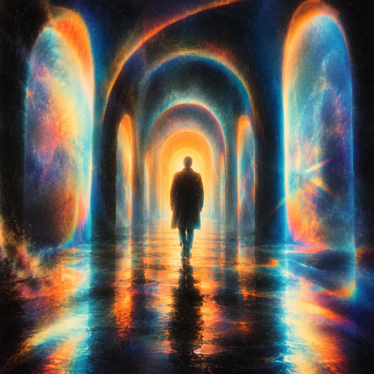Surreal reference with rainbow glow 12