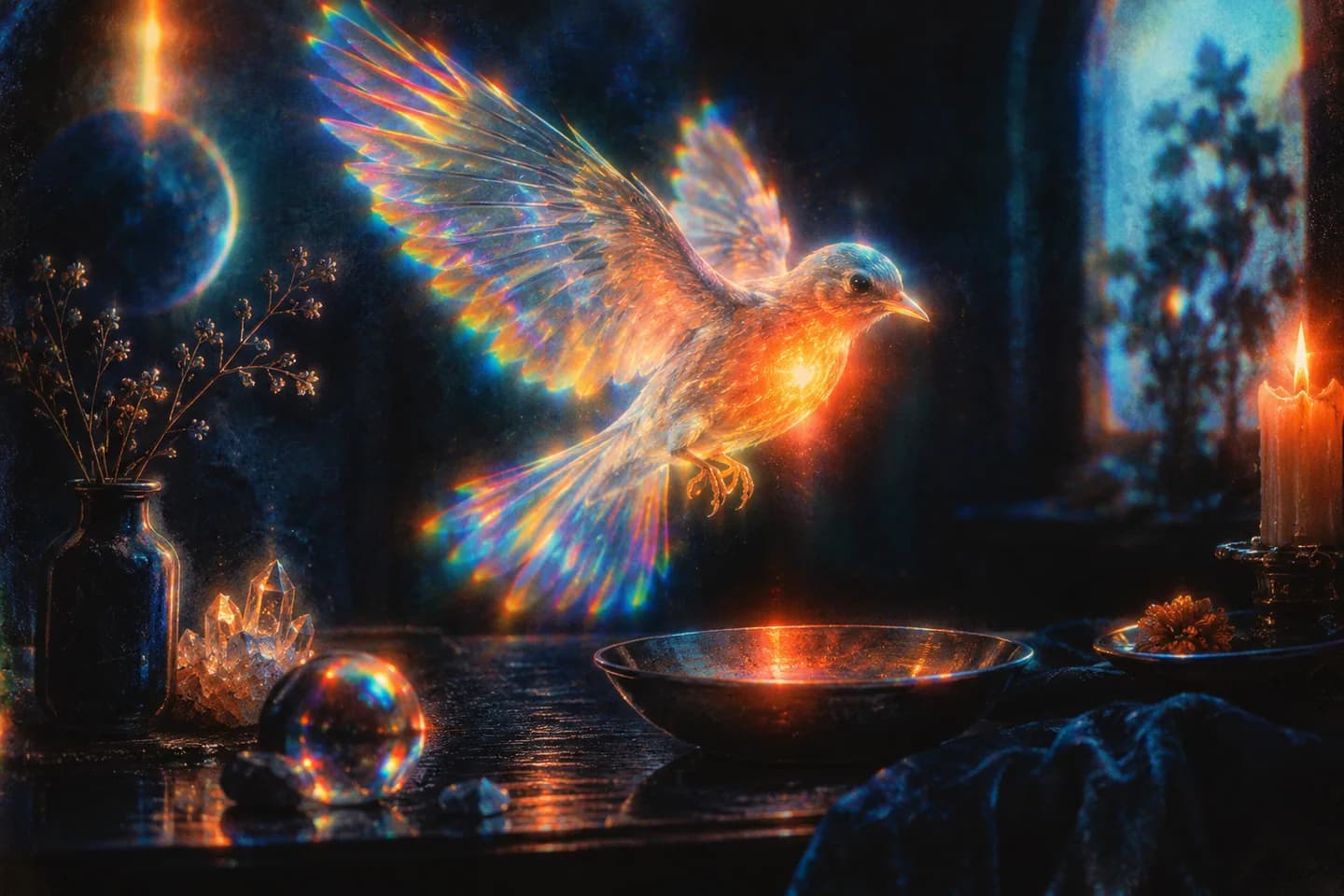 Surreal reference with rainbow glow 14