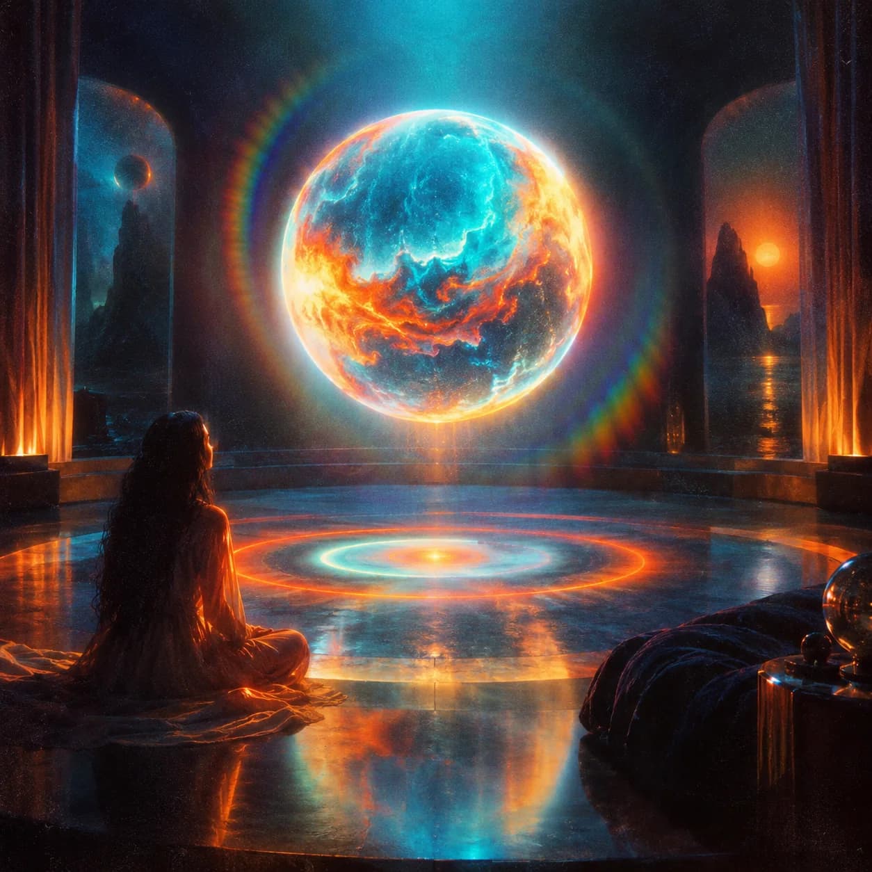 Surreal reference with rainbow glow 15